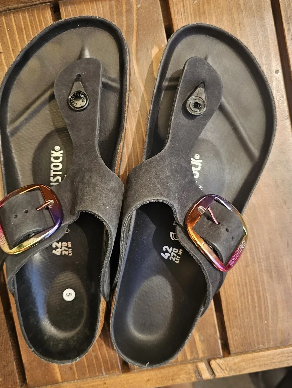 Birkenstock Gizeh Big Buckle Sandals Black EU 42 Regular Women's 11-11.5 Men's 9